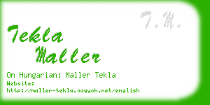 tekla maller business card